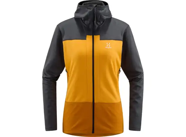 Haglöfs ROC Flash Mid women's sweatshirt Magnetite/Sunny Yellow