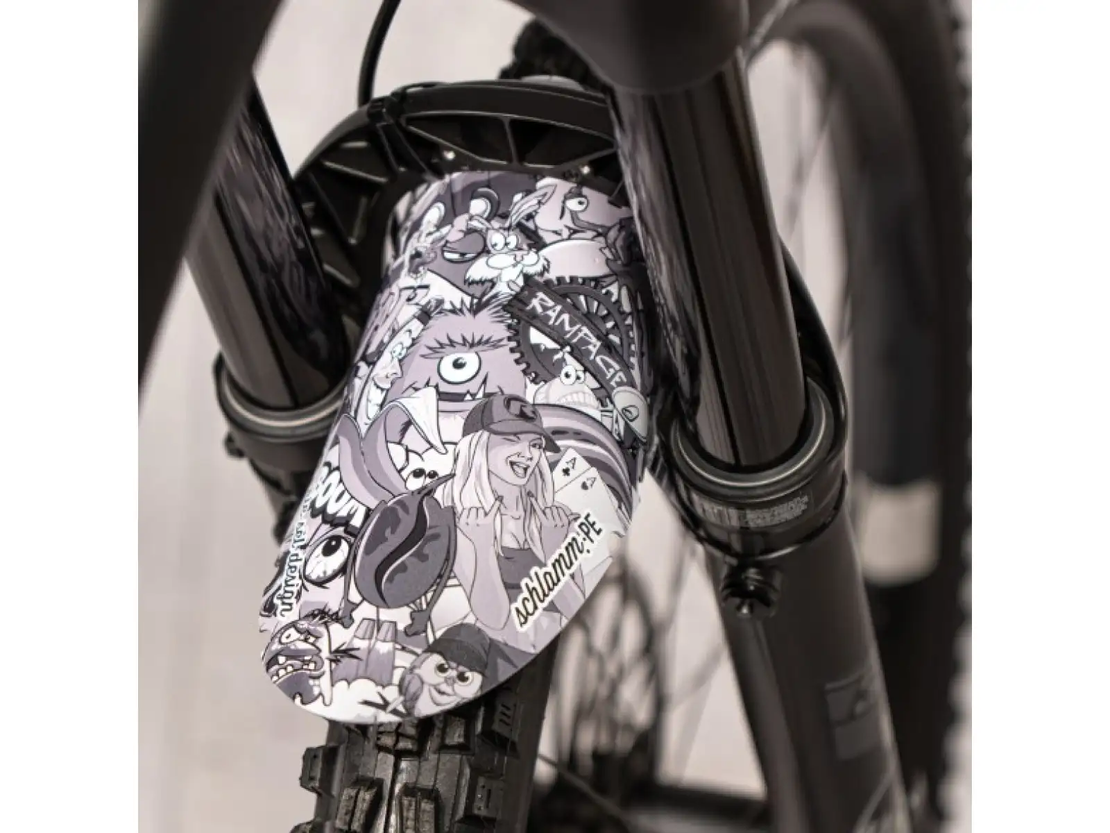 Rie:sel Design Schlamm:PE mudguard Stickerbomb Eyecatcher Ultra Black