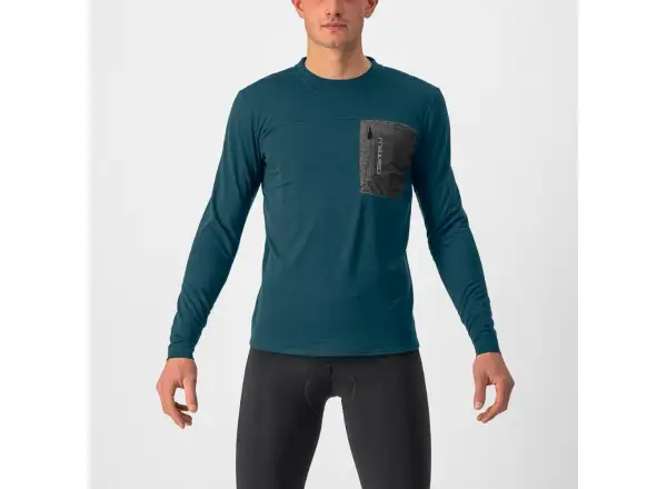 Castelli Unlimited Merino men's jersey long sleeve deep teal