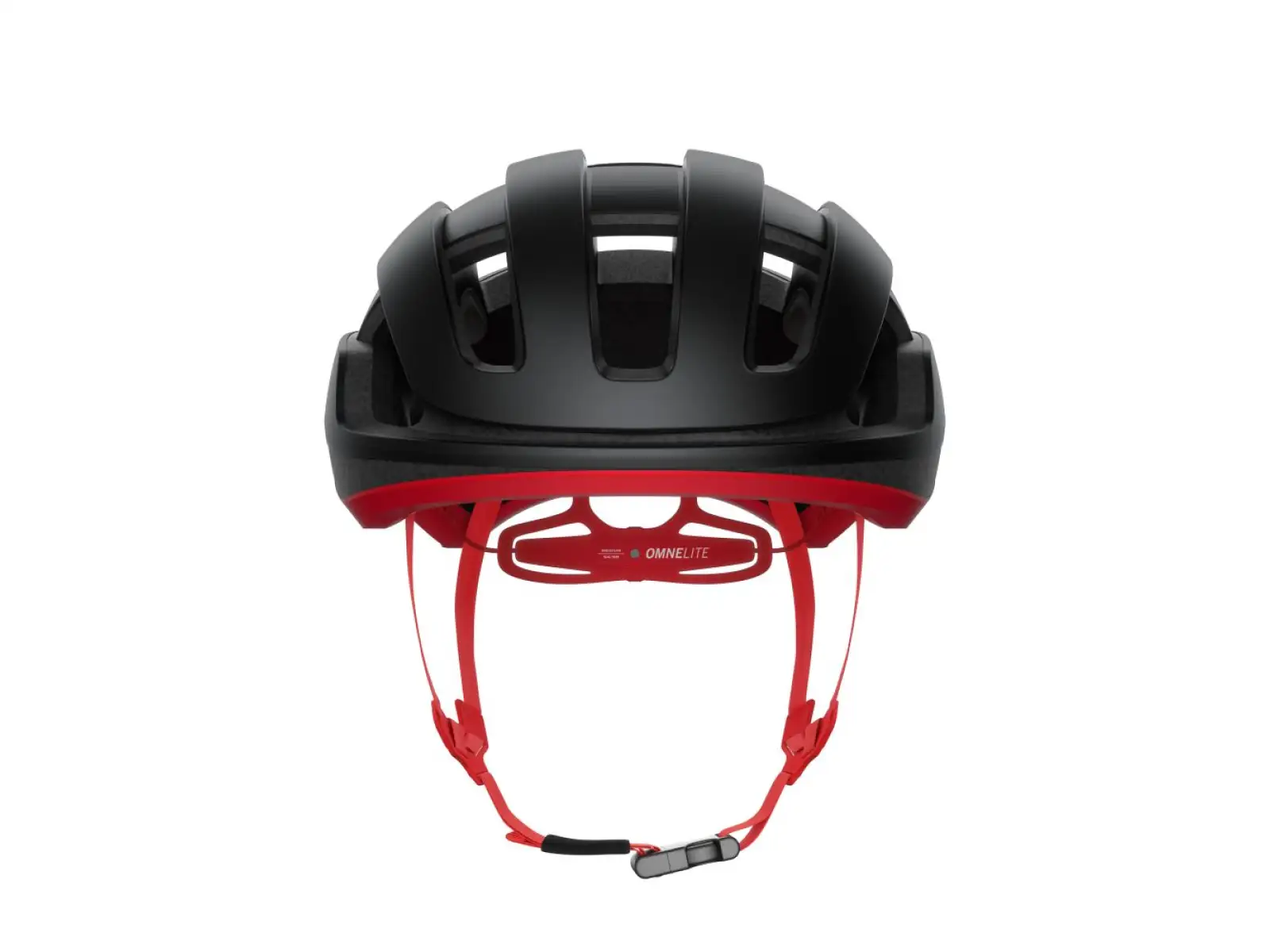 POC Omne Lite helmet Uranium Black/Prismane Red Matt
