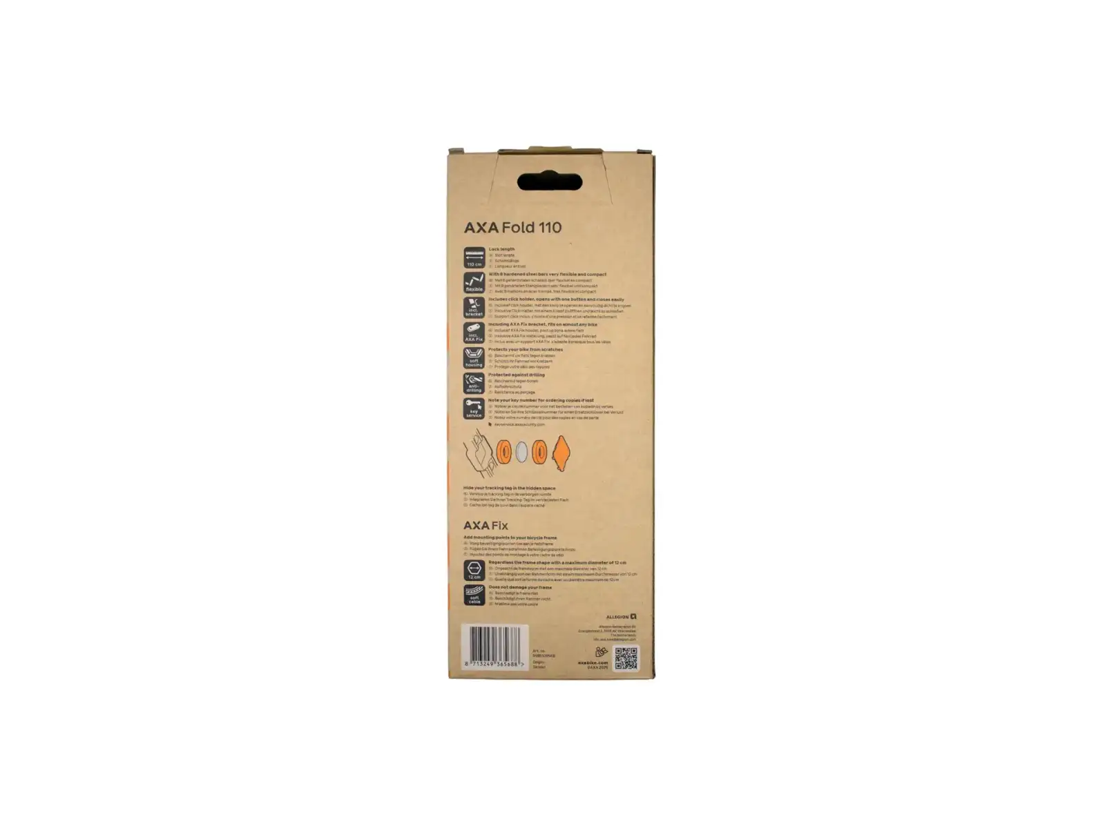 AXA folding lock Fold 110 black
