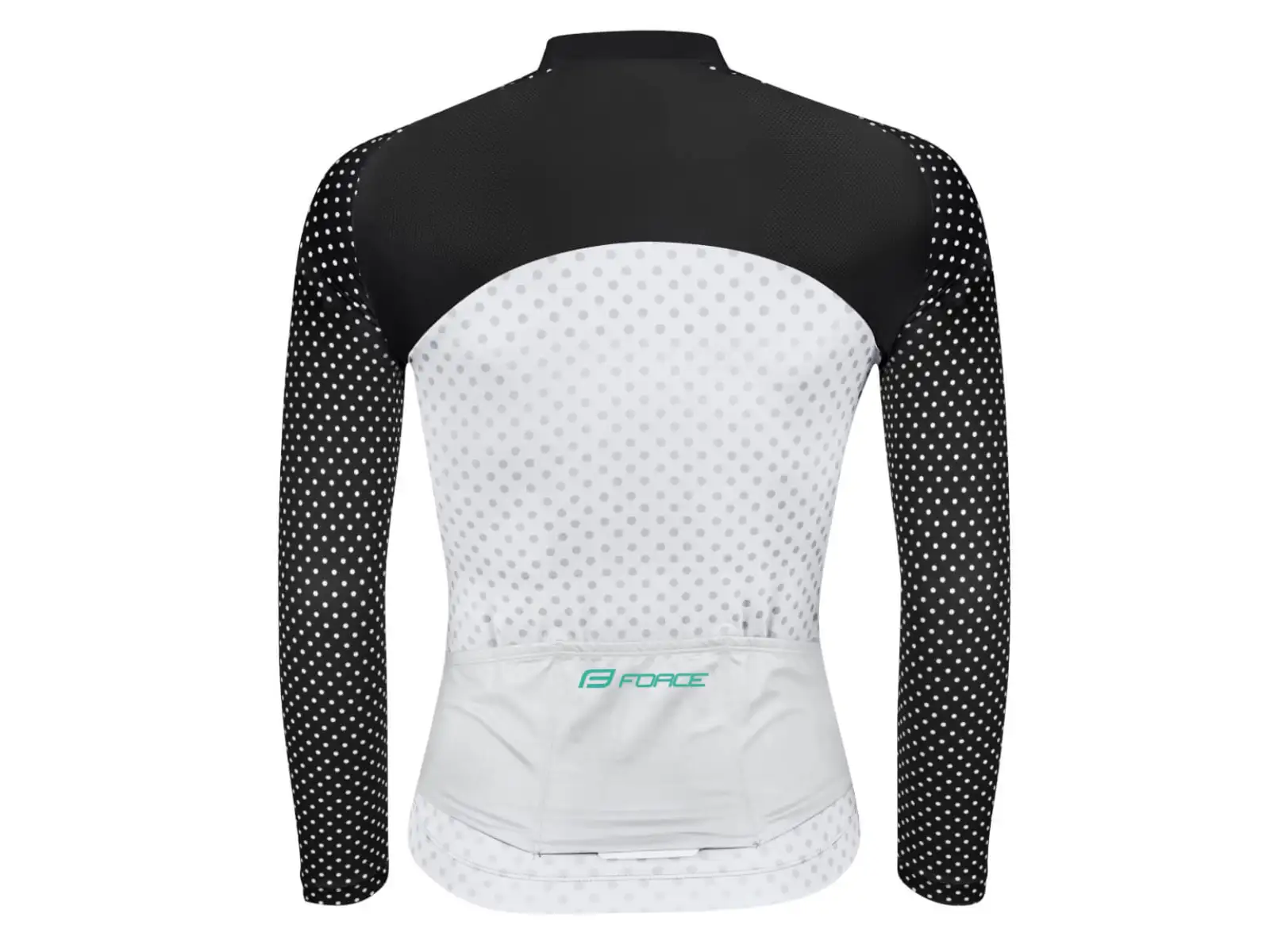 Force Points women's jersey long sleeve black/white/turquoise