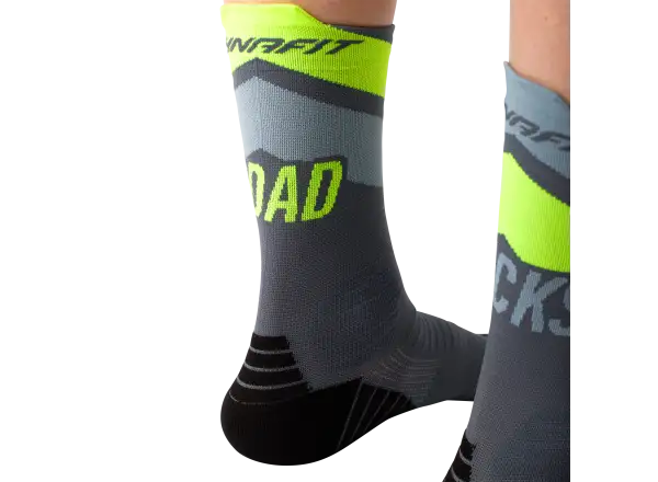 Dynafit Ultra Crew running socks Cinder/Ultra Yellow