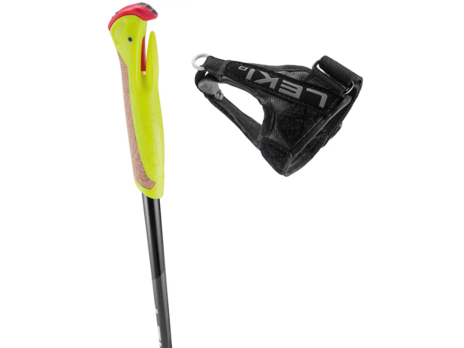 Leki XTA 5.5 Jr. children's cross-country poles Black/White/Neon yellow