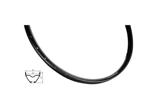 Force XC Disc rim 622x27 28 holes black