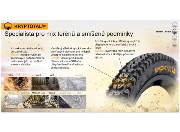 Continental Kryptotal DH Supersoft 27,5x2,40" TLR E-25 MTB tire kevlar rear black