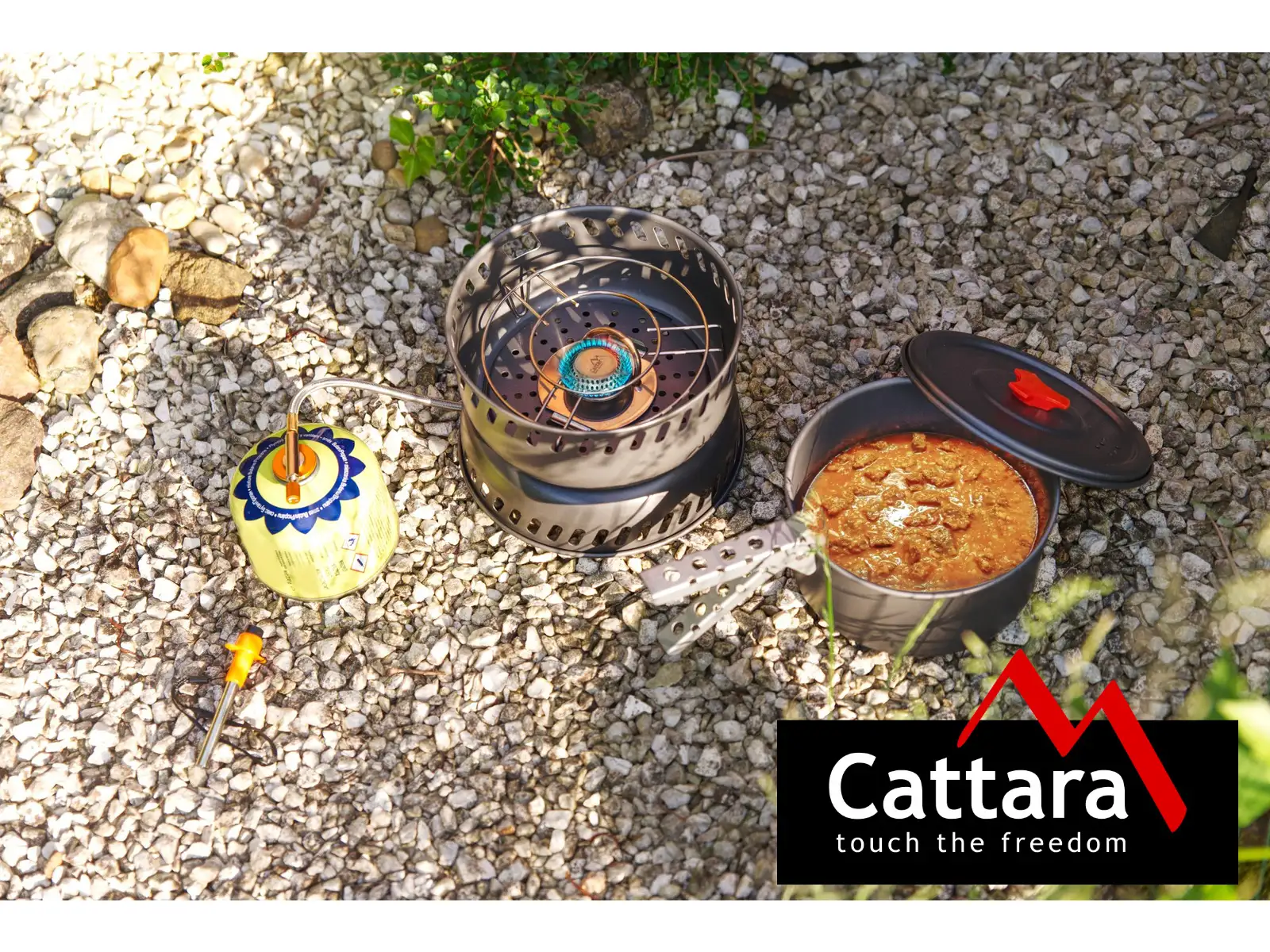 Cattara Trek cookware set with stove and accessories 9 pcs