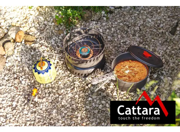 Cattara Trek cookware set with stove and accessories 9 pcs