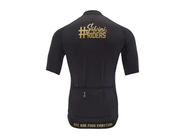 Silvini Mottolino men's jersey short sleeve Black/Gold