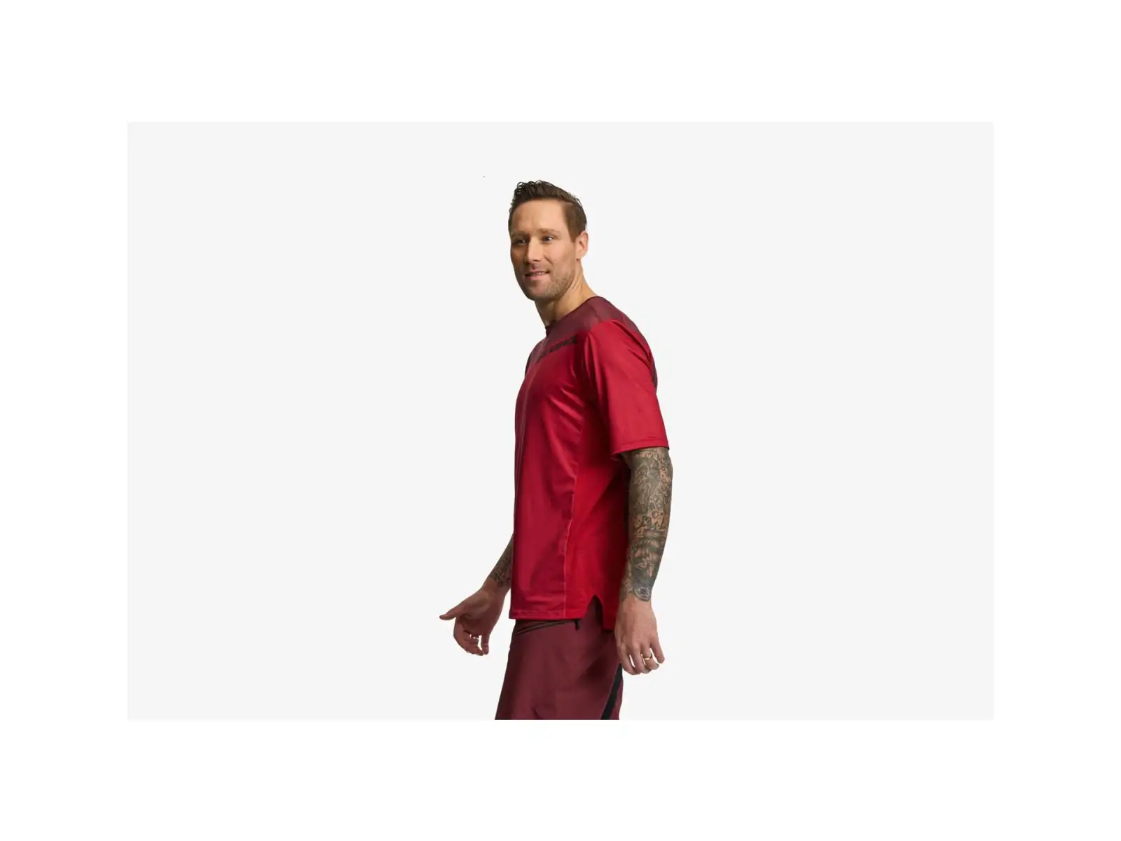Race Face Indy Men's Short Sleeve Jersey Dark Red