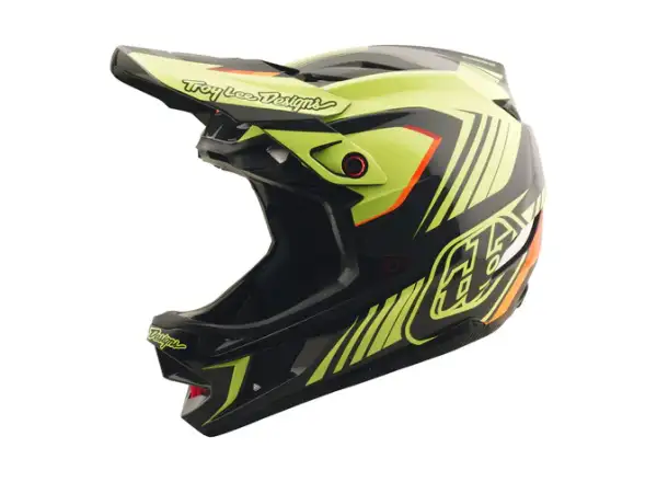 Troy Lee Designs D4 Polyacrylite Qualifier helmet Black/Yellow