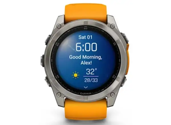Garmin fenix 8 - 51 mm AMOLED Sapphire smart watch Titanium Orange/Graphite