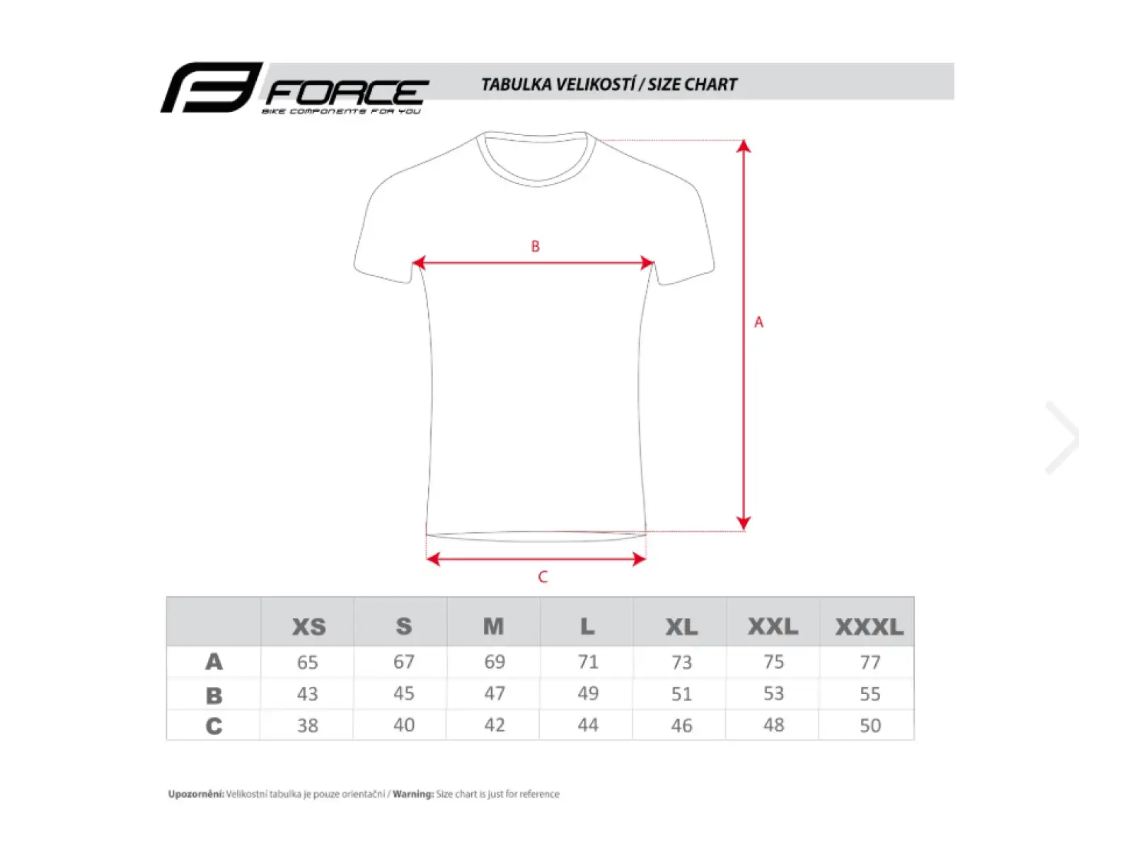 Force Bike men's T-shirt short sleeve red