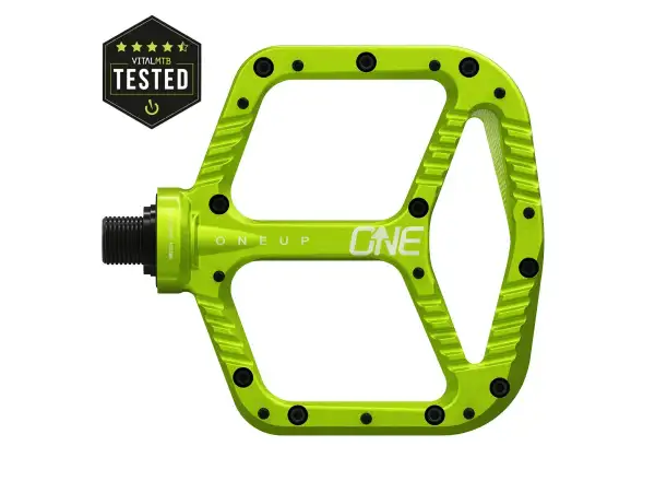 OneUP Aluminium pedals green