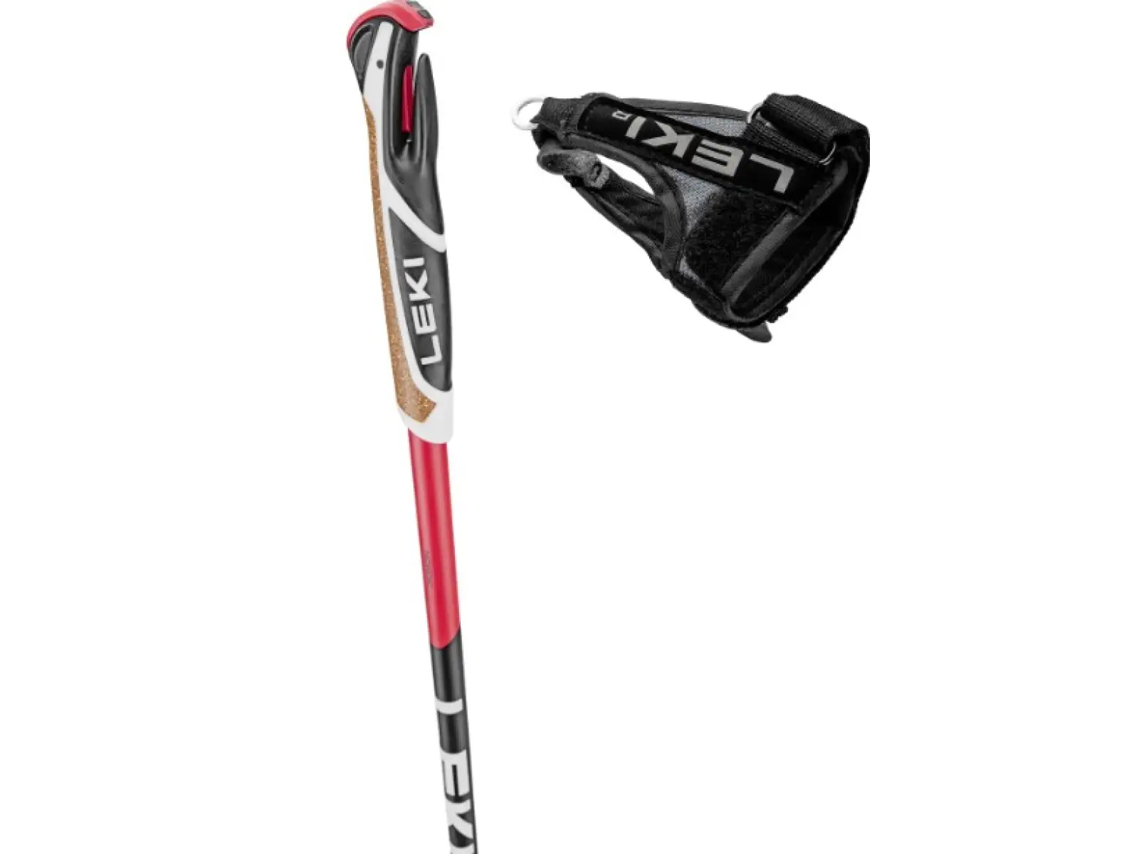 Leki CC 450 cross-country poles black-cherryred-white