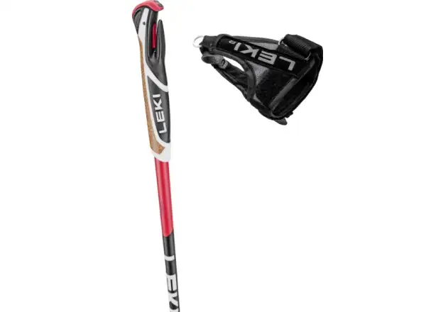 Leki CC 450 cross-country poles black-cherryred-white