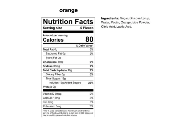 Skratch Labs Energy Chews fruit candies 50 g orange