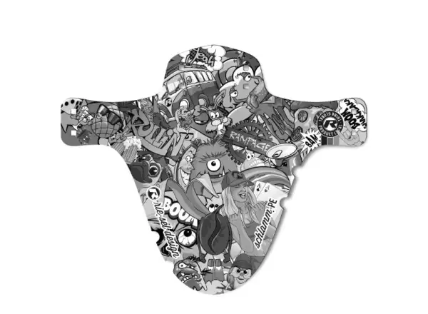 Rie:sel Design Schlamm:PE mudguard Stickerbomb Eyecatcher Ultra Black