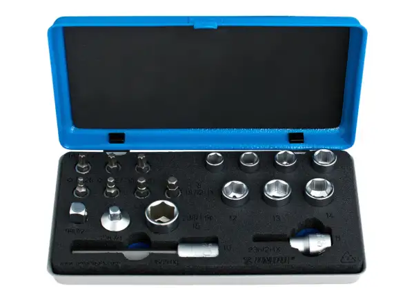 Unior socket and bit set 19 pcs