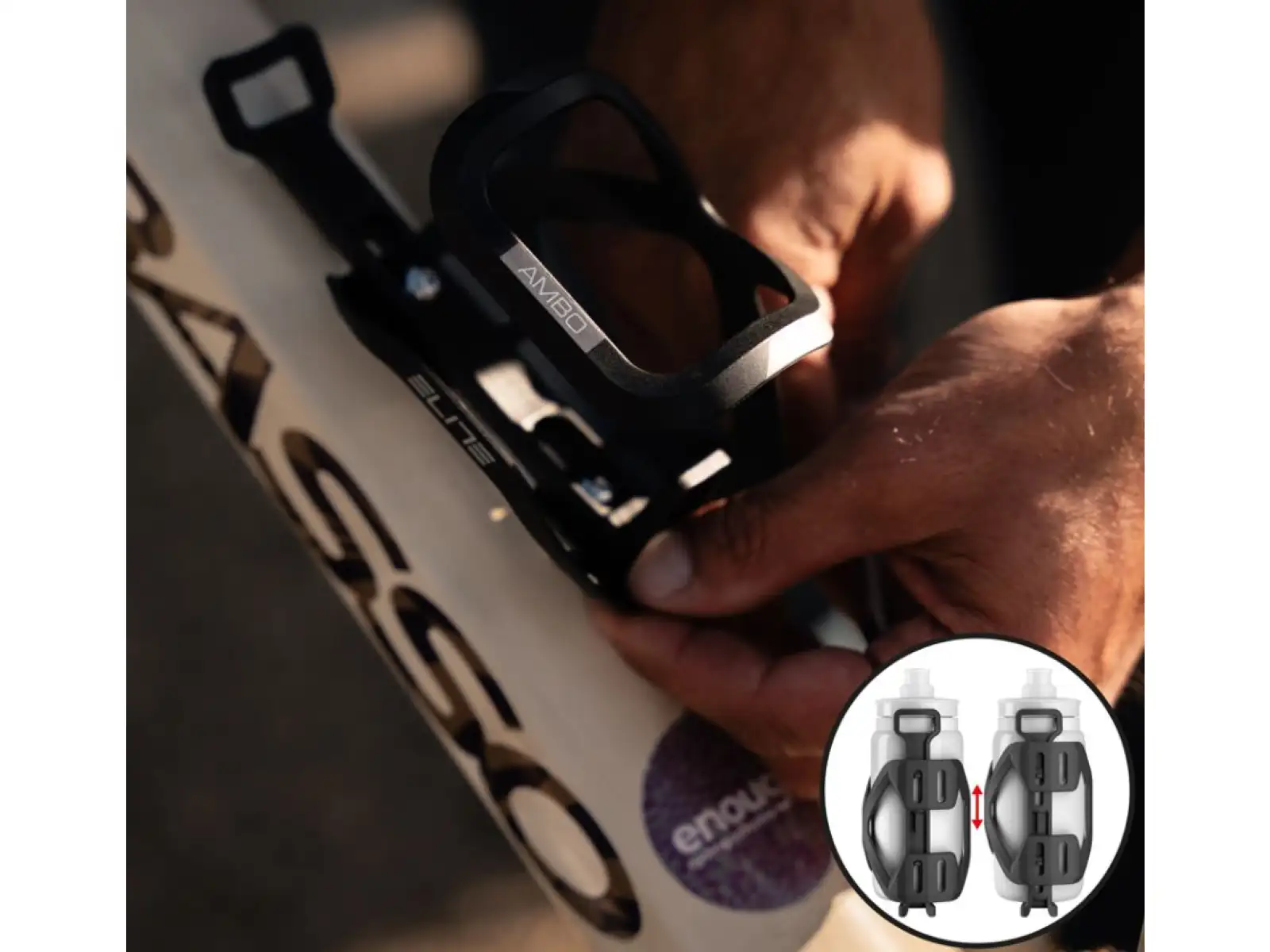 Elite Ambo bottle cage Black Graphic