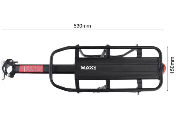 MAX1 Rock seatpost-mounted rack with stays 20-29" black