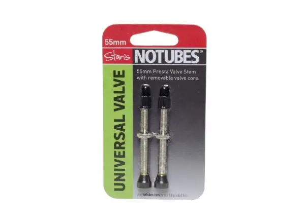 No Tubes Universal Tubeless Valves 55 mm – pair