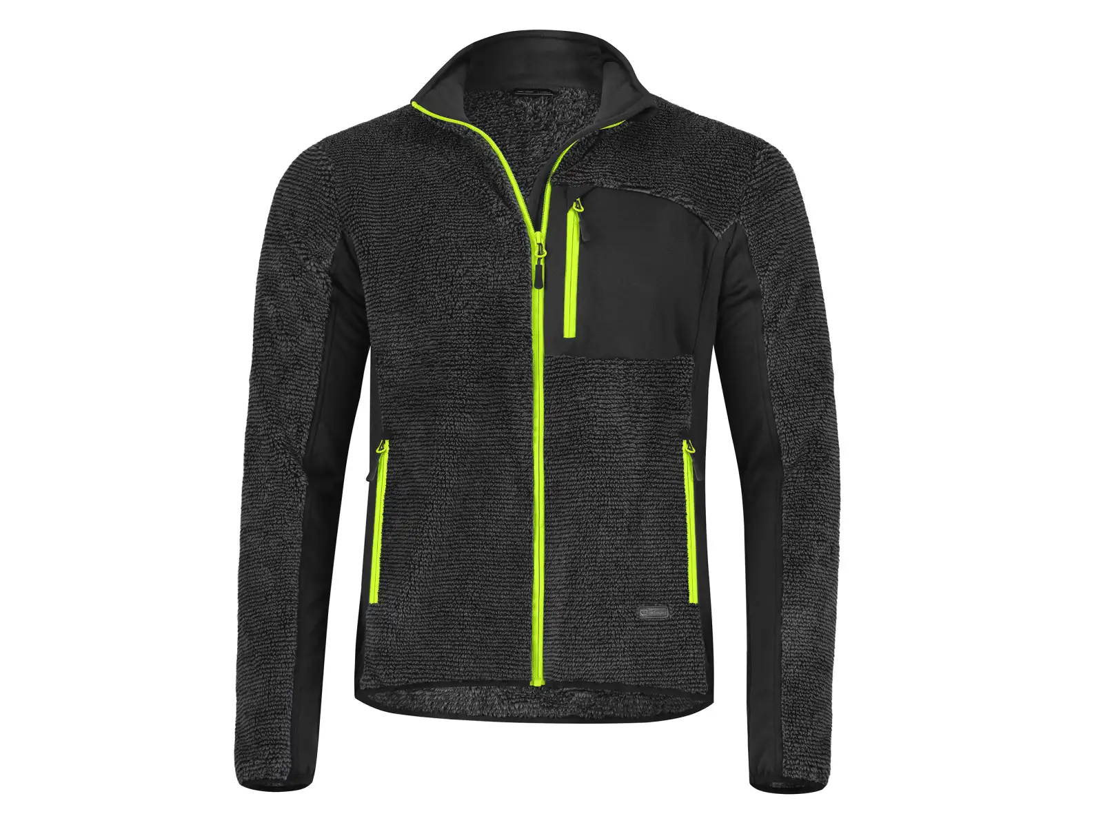 Etape Warmer men's sweatshirt anthracite/yellow fluo