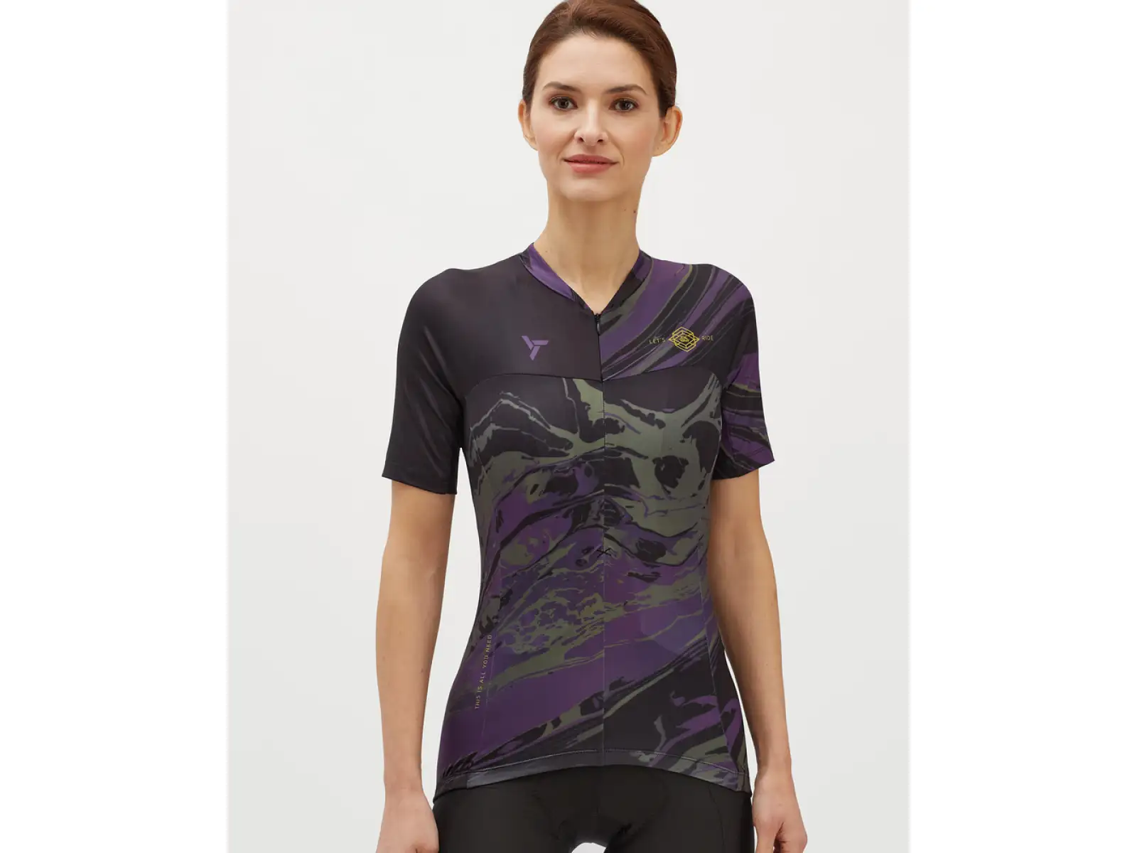 Silvini Catirina women's jersey short sleeve Black/Plum