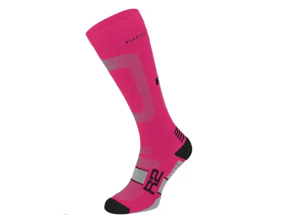 R2 Power cycling knee-high socks pink