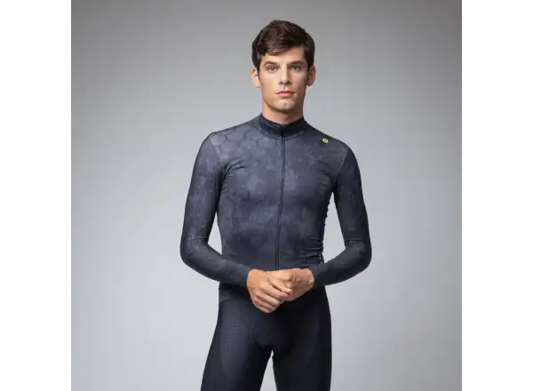 Alé R-EV1 Grafenium men's insulated cycling jersey Black