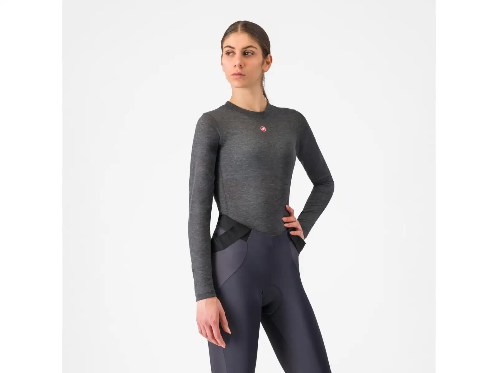 Castelli Medio Base Layer women's base layer long sleeve Melange Gray