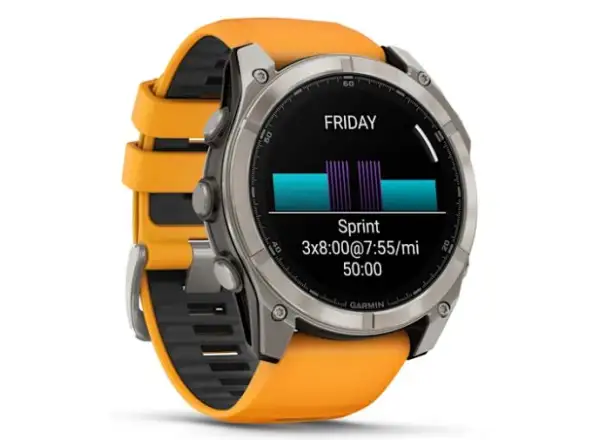Garmin fenix 8 - 51 mm AMOLED Sapphire smart watch Titanium Orange/Graphite