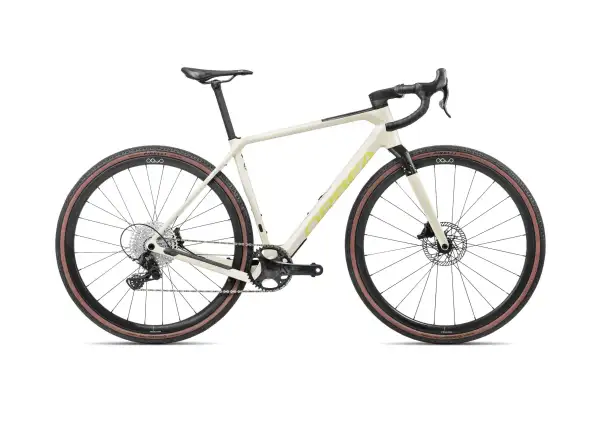 Orbea Terra M22TEAM 1X Gravel Bike Ivory White/Spicy Lime
