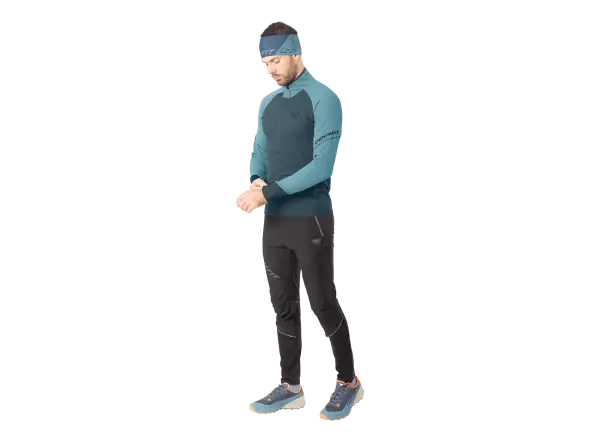 Dynafit Aalpine Zip men's running T-shirt long sleeve Smoke blue/0720