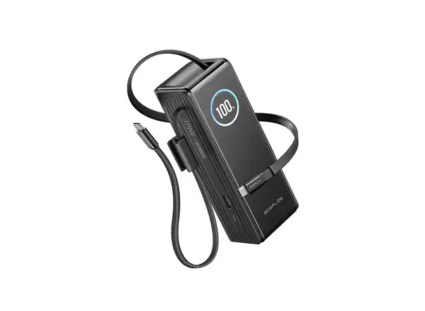 EcoFlow Rapid Power Bank (25000mAh,170W) 2x100W built-in USB-C cable - black