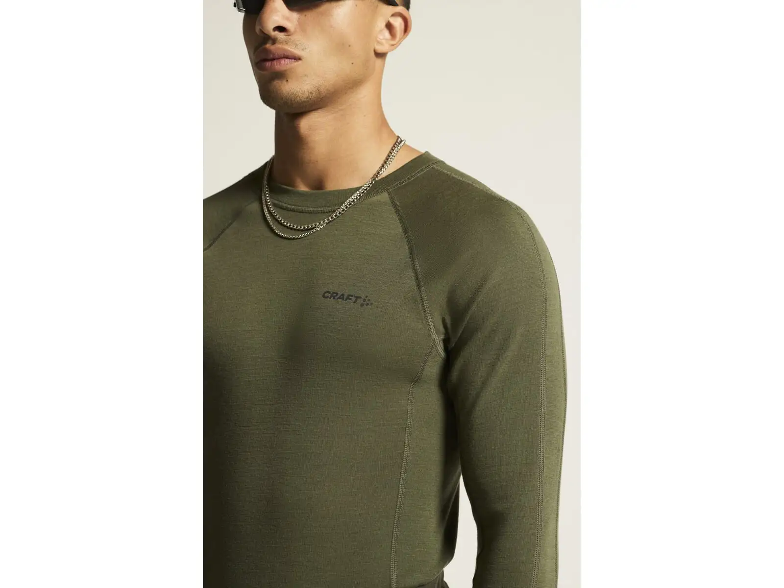 Craft ADV Wool Merino men's long sleeve shirt green