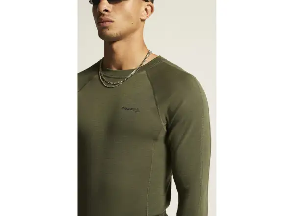 Craft ADV Wool Merino men's long sleeve shirt green