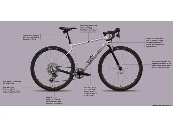 Santa Cruz Stigmata 4 CC gravel frame Gloss Purple Granite