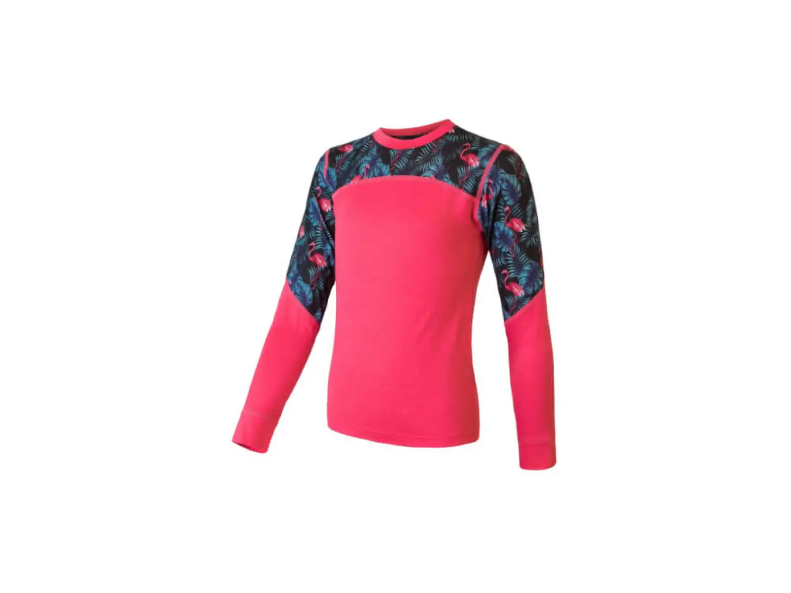 Sensor Merino Impress Set children's long sleeve shirt + pants Magenta/Floral
