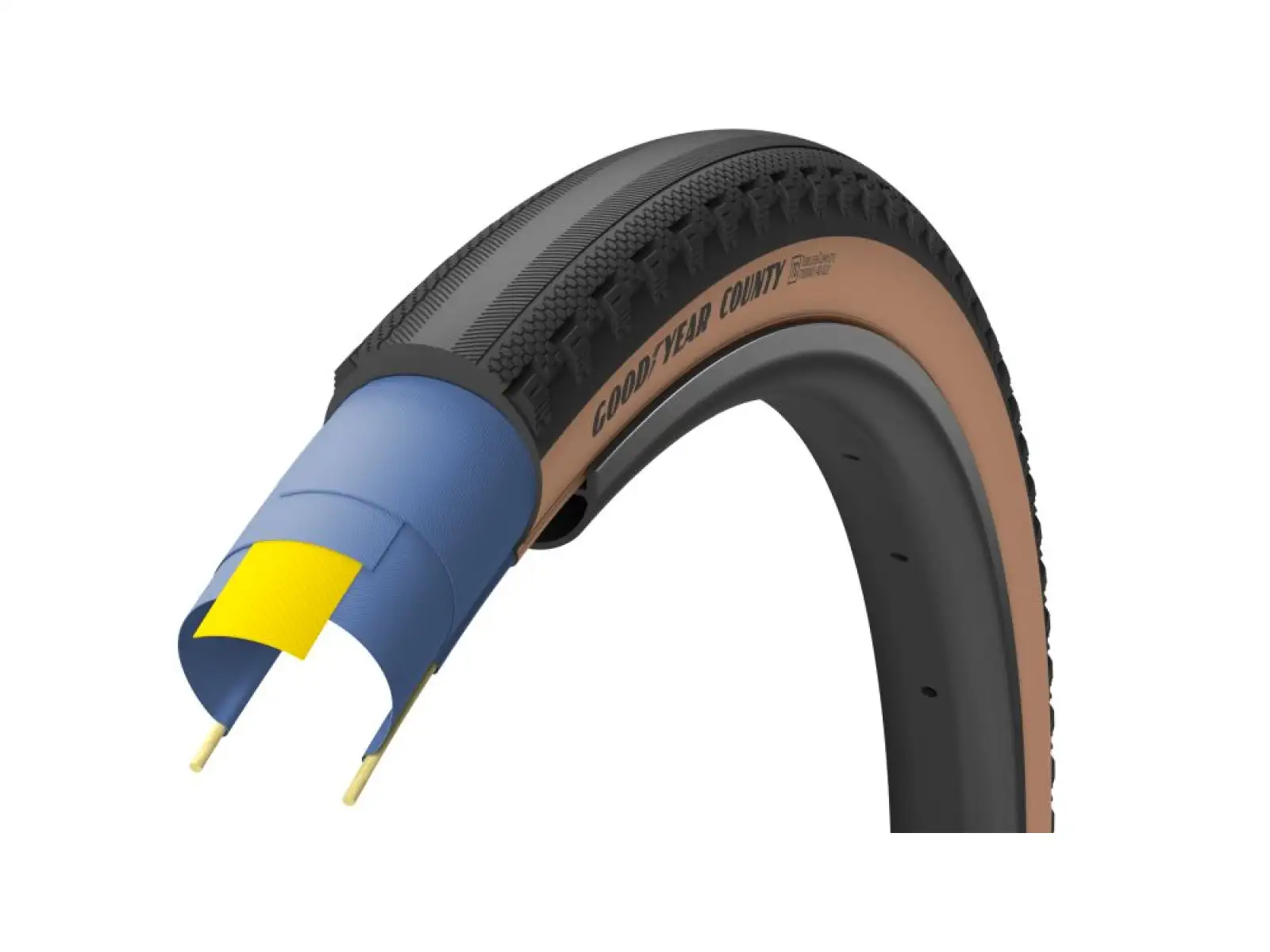 Goodyear County Ultimate Tubeless Complete 650x50 gravel tire kevlar Tan