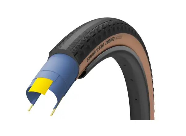 Goodyear County Ultimate Tubeless Complete 650x50 gravel tire kevlar Tan