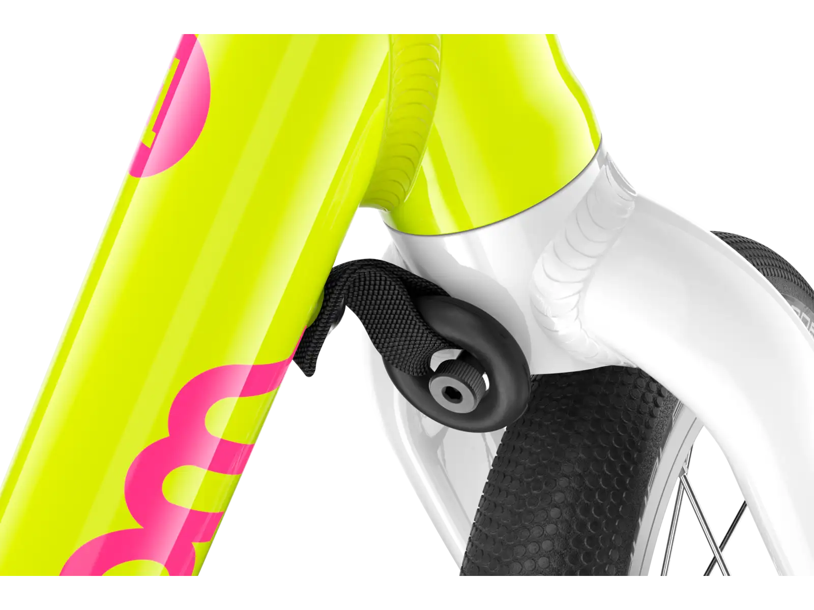 Woom GO 1 kids balance bike neon lime
