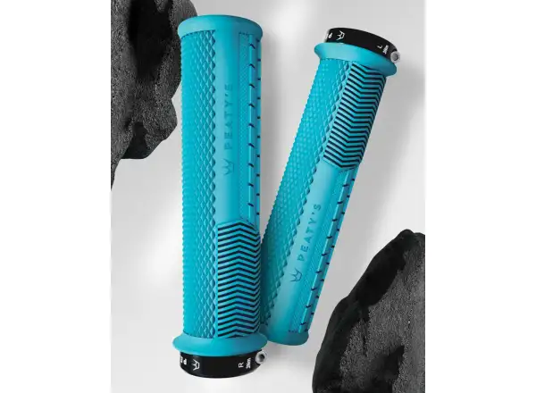 Peaty's Monarch Knurl Thick grips Turquoise