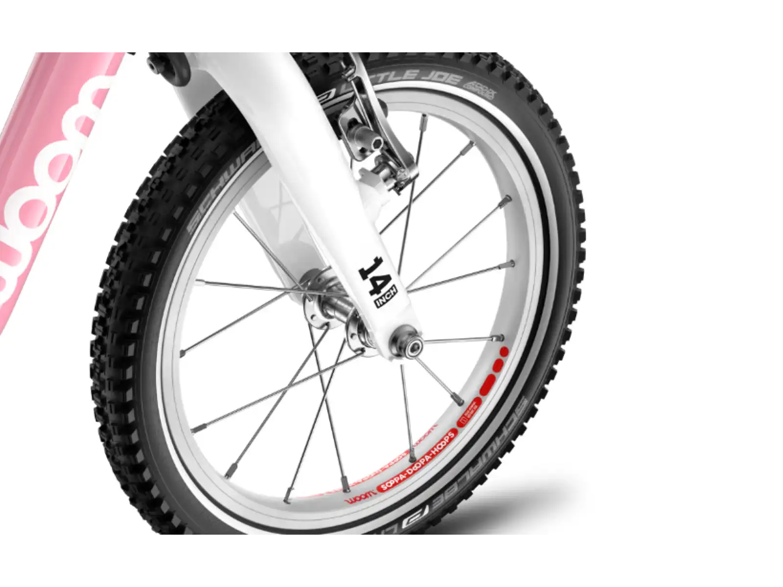 Woom Go 2 dětské kolo 14" Powder Pink
