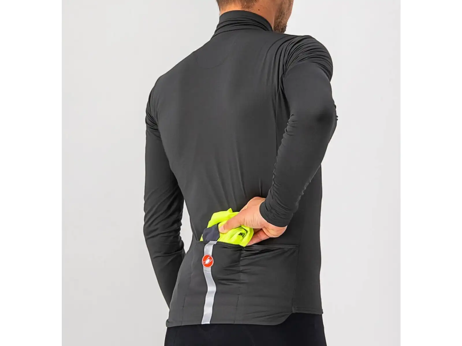Castelli Squadra Stretch men's jacket light black/dark gray