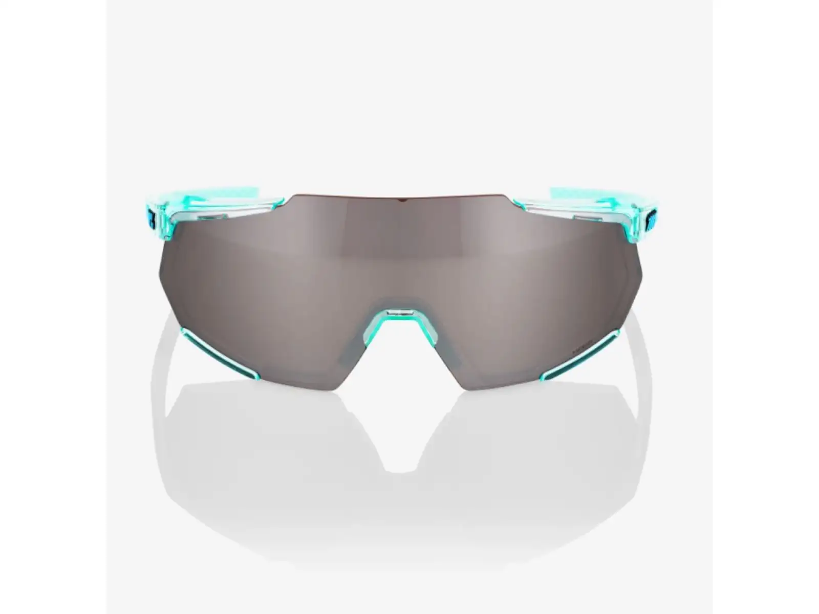 100% Racetrap 3.0 Glasses Polished Translucent Mint/HiPER Silver Mirror Lens