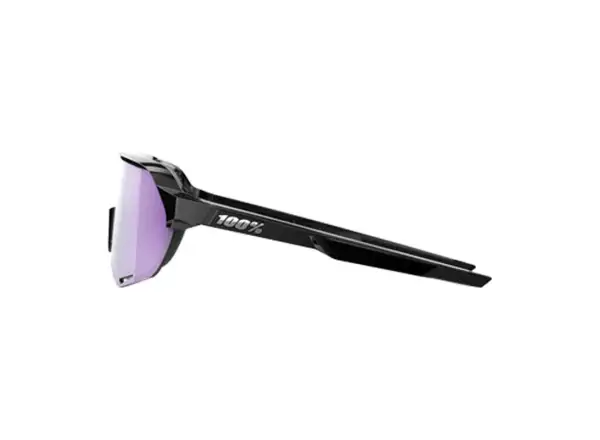 100% S2 sunglasses Polished Black/HiPER Polarized Lavender Mirror