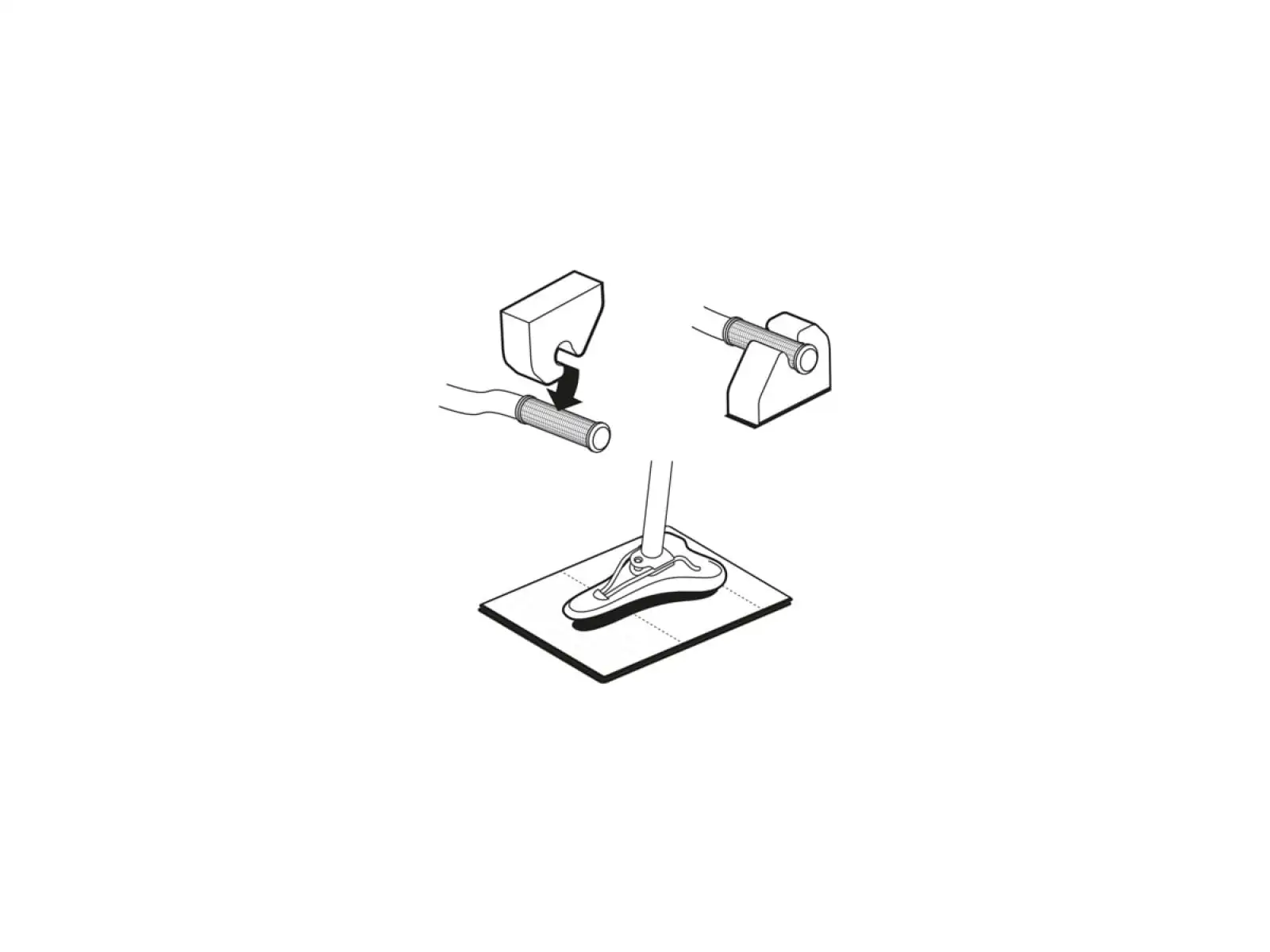 Hiplok Flipstand handlebar stand and mat black