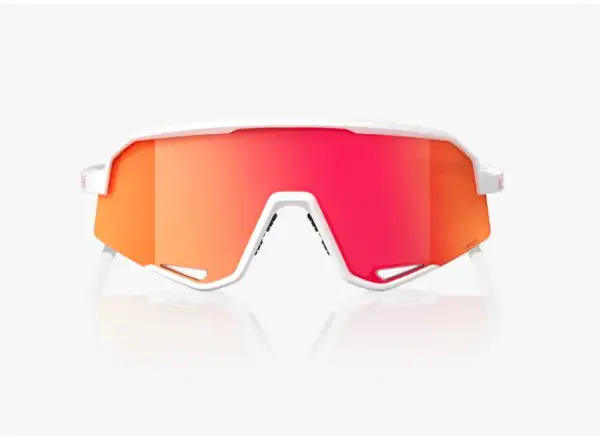 100% Slendale Matt White/HiPER Red Multilayer Mirror Sunglasses
