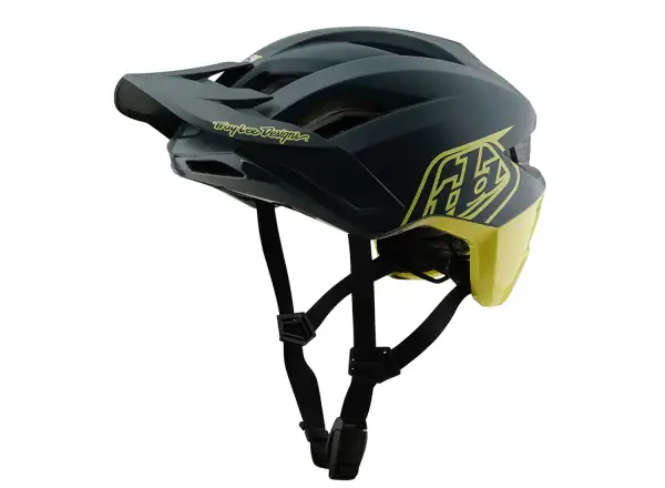 Troy Lee Designs Flowline SE helmet Badge Gray/GLO Yellow